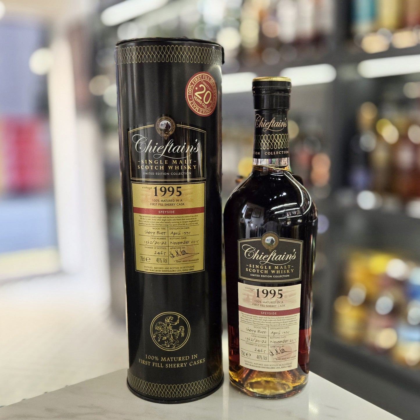 Chieftains Speyside 1995-2015 (100% First Fill Sherry Cask) Single Malt Scotch Whisky