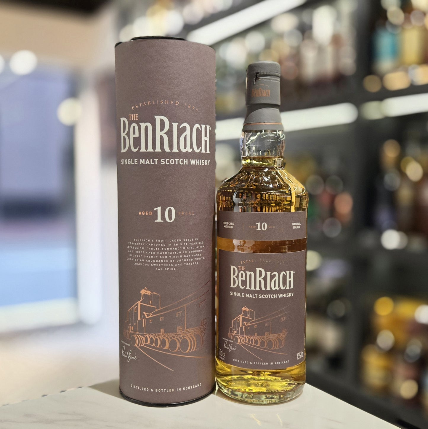 Benriach 10 Year Old Single Malt Scotch Whisky (Old Bottled)
