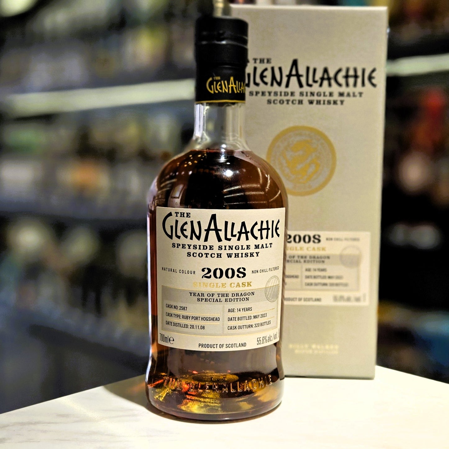 Glenallachie 14 Year Old Single Cask Year of the Dragon Edition 2008-2023 Ruby Port Hogshead (Cask #2587)