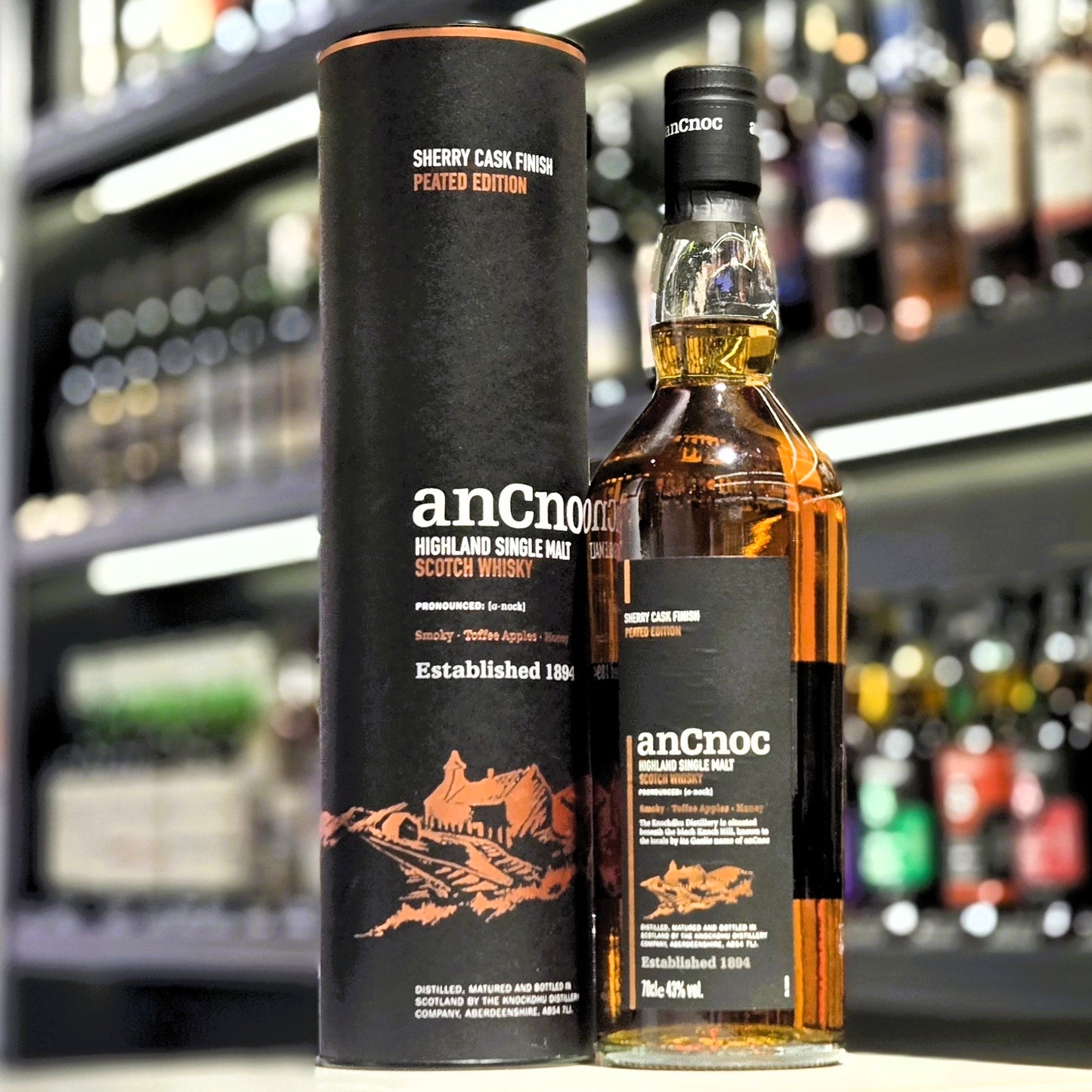AnCnoc Sherry Cask Finish Peated Edition Single Malt Scotch Whisky