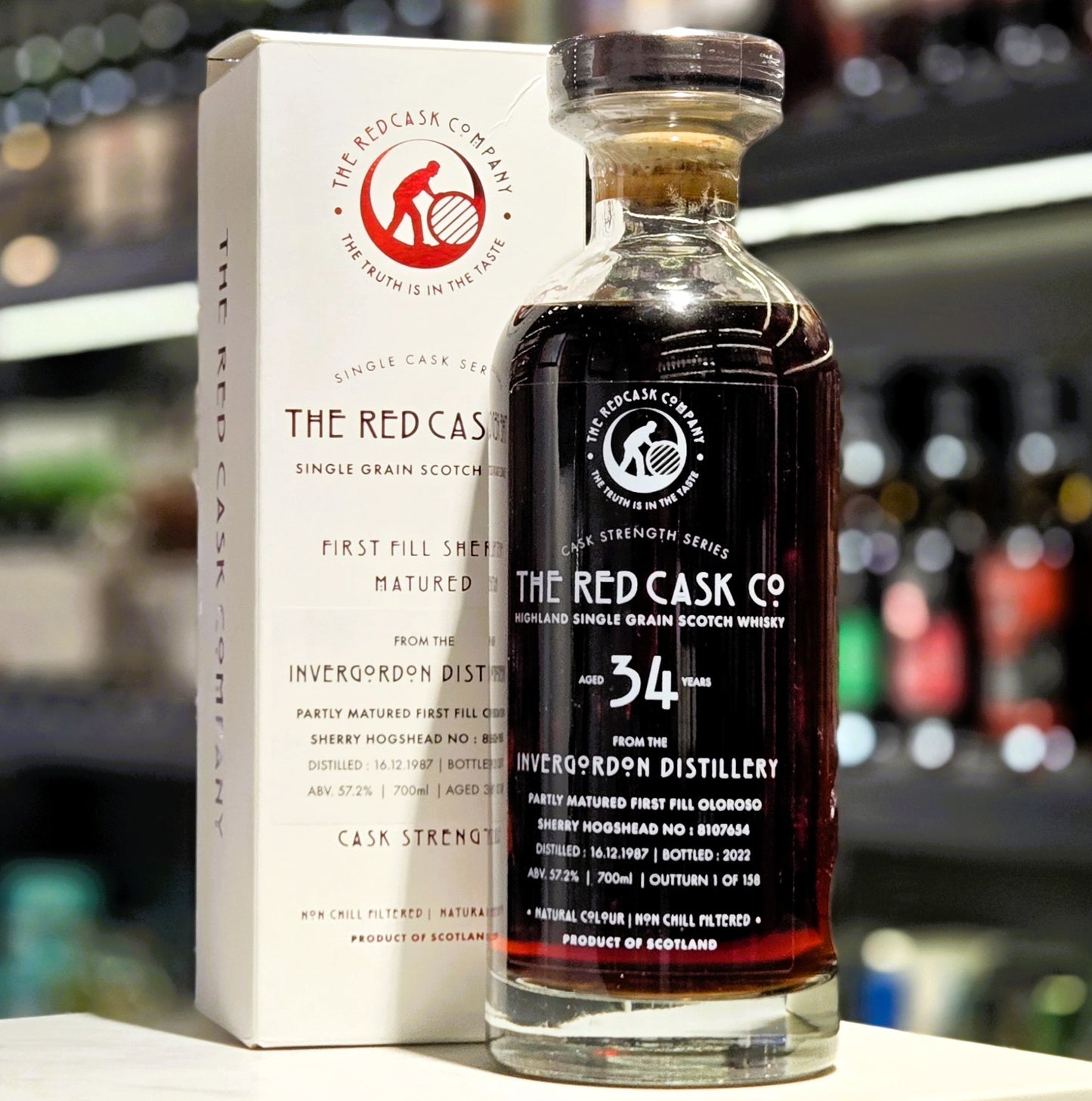 The Red Cask Co Invergordon 34 Year Old Single Grain Scotch Whisky
