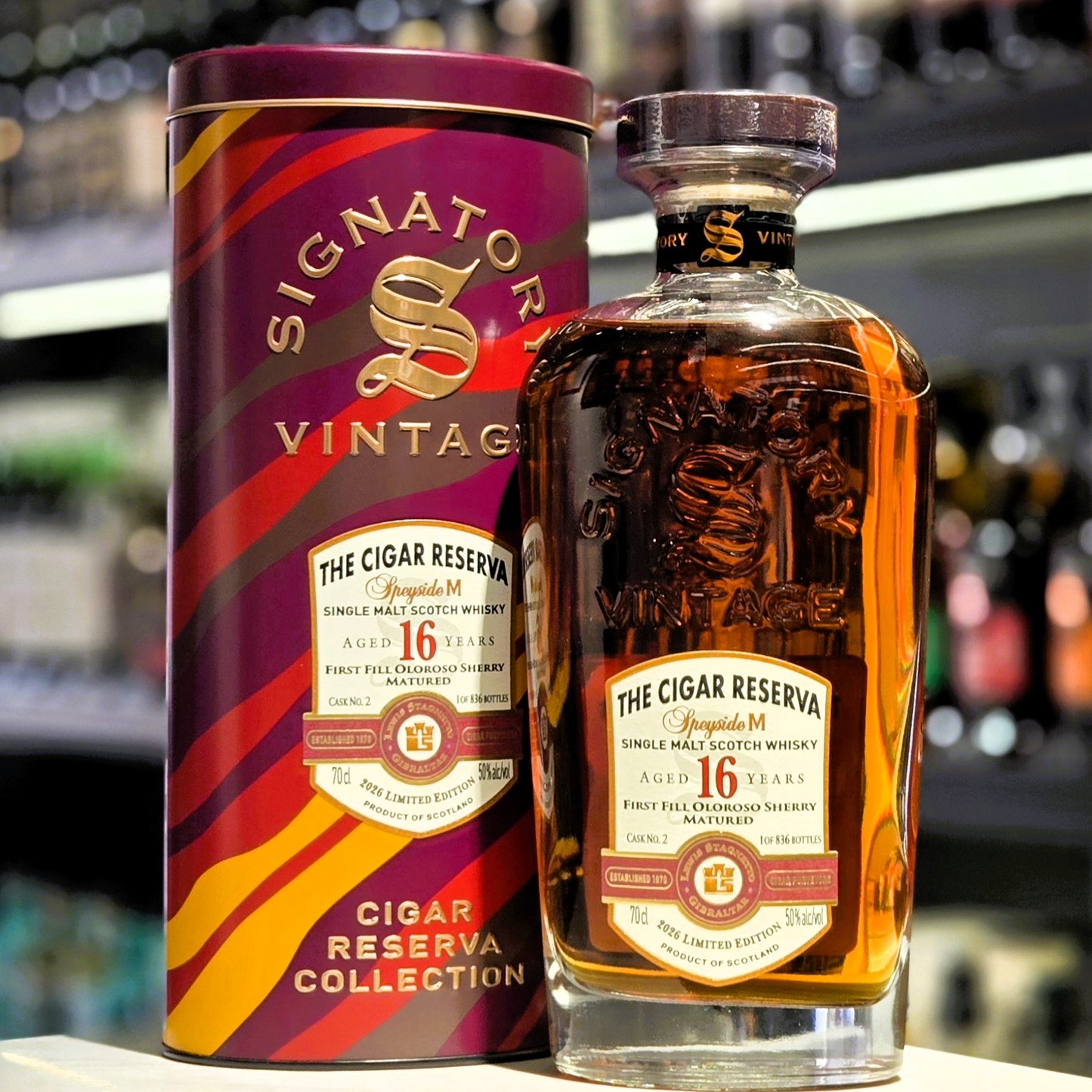 Signatory Vintage The Cigar Reserve Collection Speyside M Single Malt Scotch Whisky