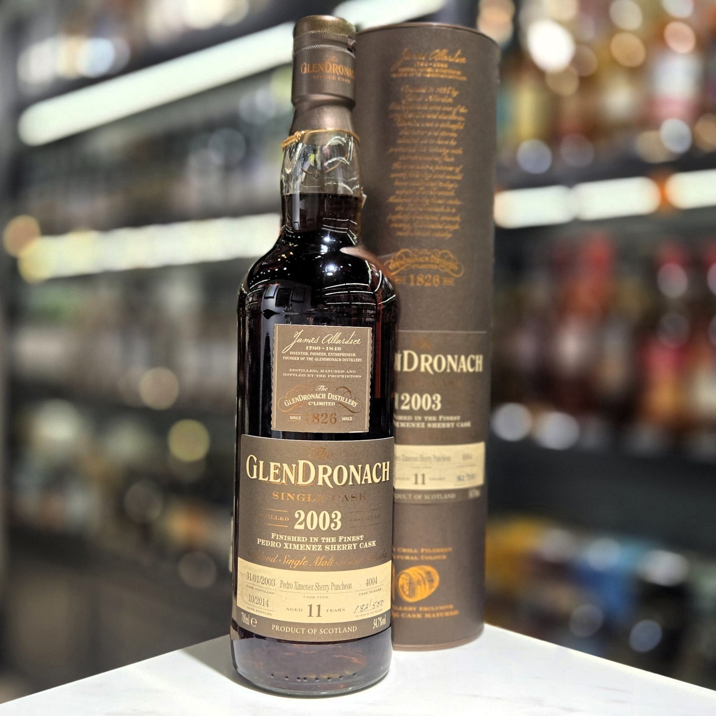 GlenDronach 11 Year Old 2003-2014 PX Sherry Puncheon (Cask #4004) Single Malt Scotch Whisky