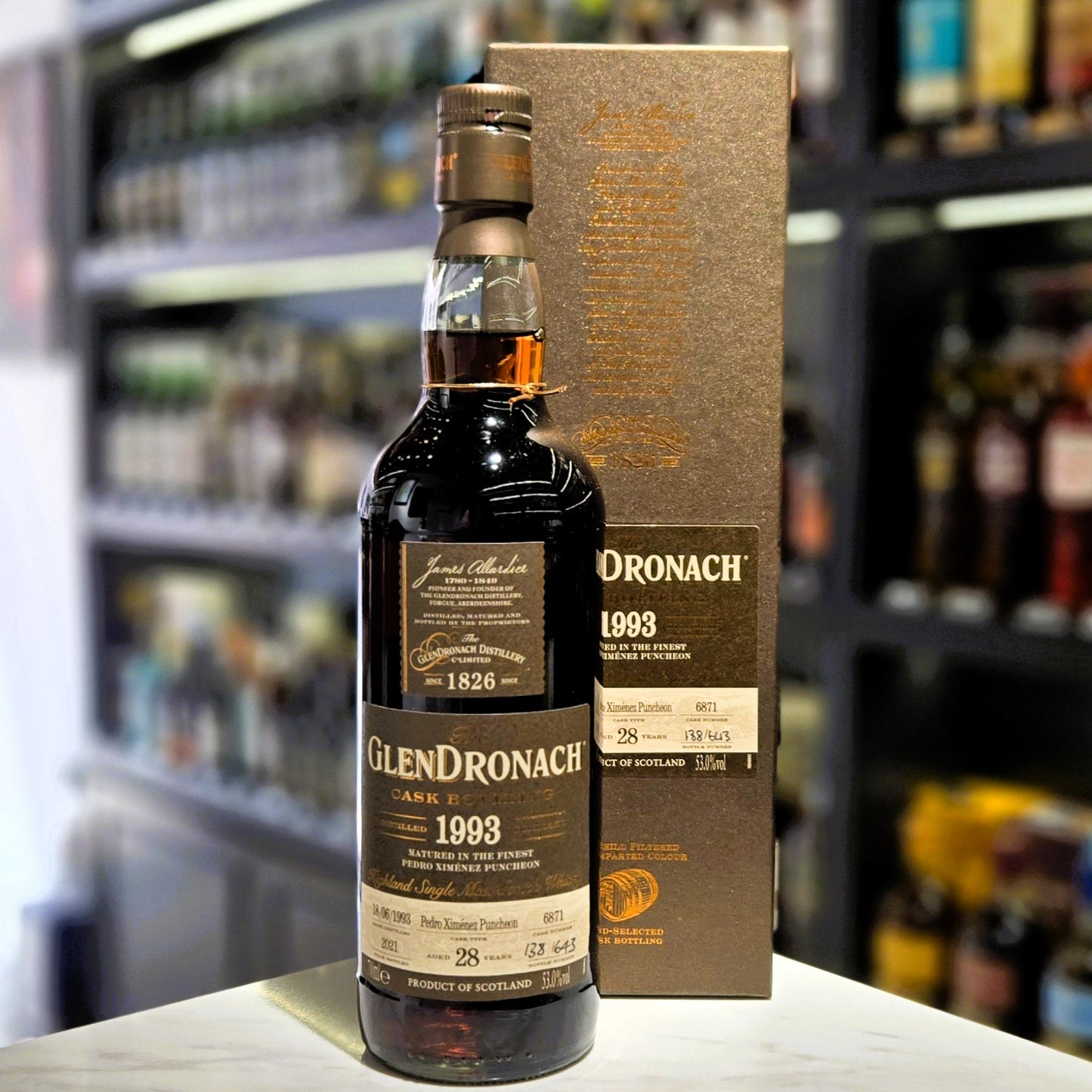 GlenDronach 28 Year Old 1993-2021 PX Sherry Puncheon (Cask #6871) Single Malt Scotch Whisky