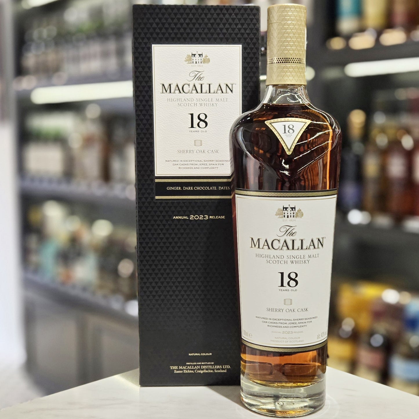 Macallan 18 Year Old Sherry Oak (2023 Bottled) Single Malt Scotch Whisky
