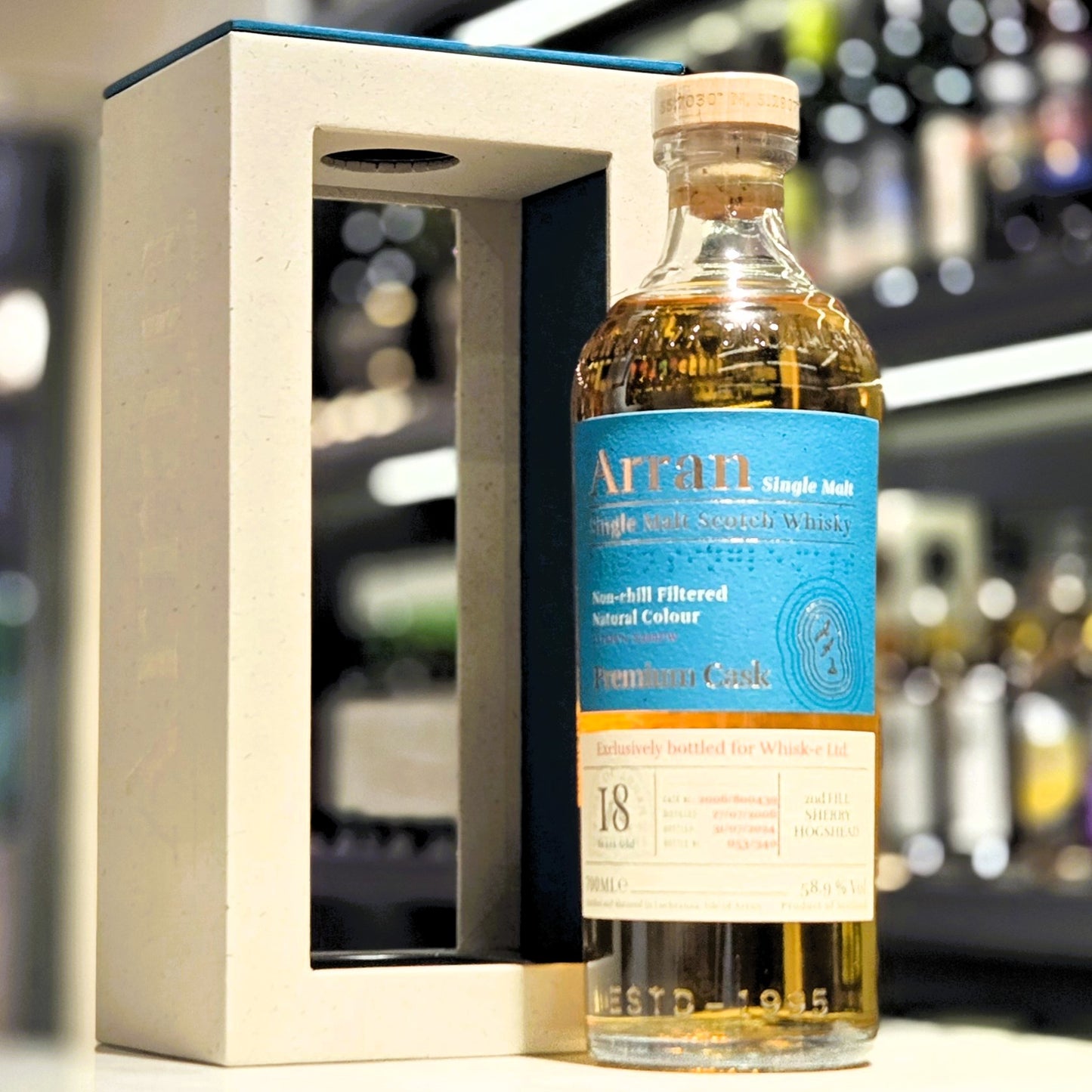 Arran 18 Year Old 2nd Fill Sherry Hogshead ( Exclusively Bottled for Whisk-e Ltd) Single Malt Scotch Whisky