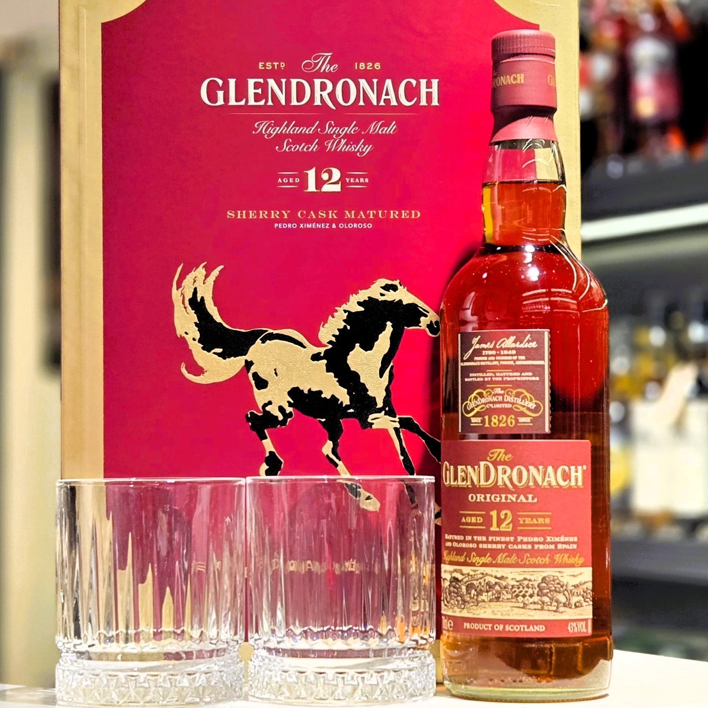 GlenDronach 12 Year Old Single Malt Scotch Whisky (Gift Box)