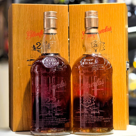 Glenfarclas 22 Year Old x Glenfarclas 26 Year Old Sherry Cask Single Malt Scotch Whisky