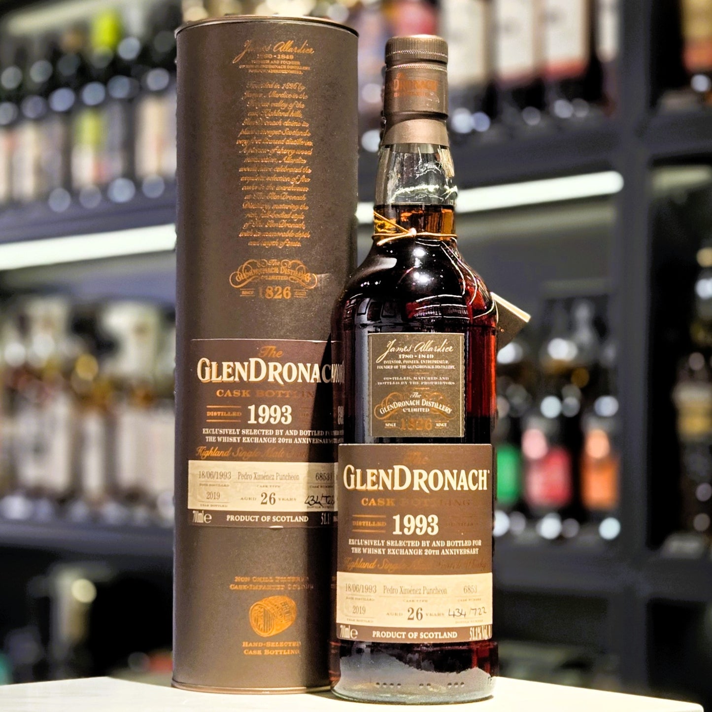 GlenDronach 26 Year Old 1993-2019 PX Puncheon (Cask #6853) Single Malt Scotch Whisky