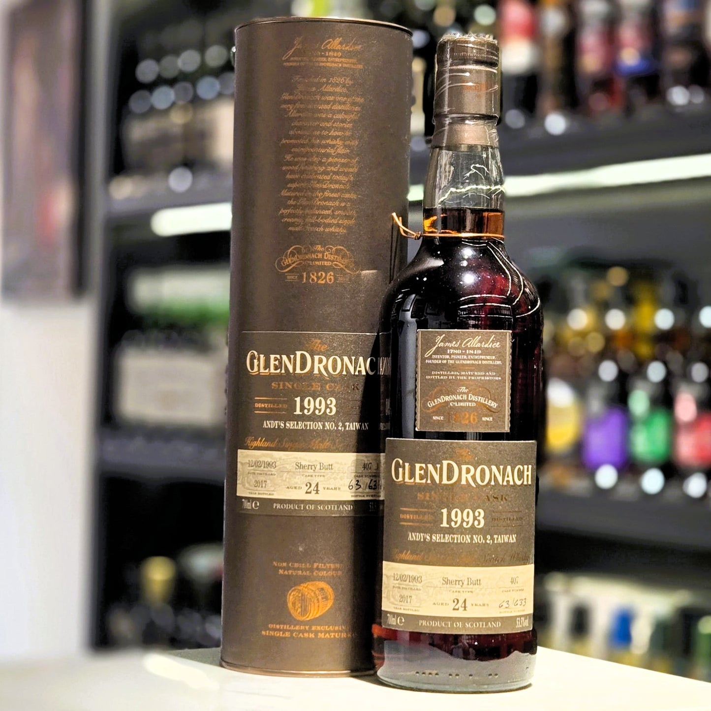 GlenDronach 24 Year Old 1993-2017 Sherry Butt (Cask #407) Single Malt Scotch Whisky