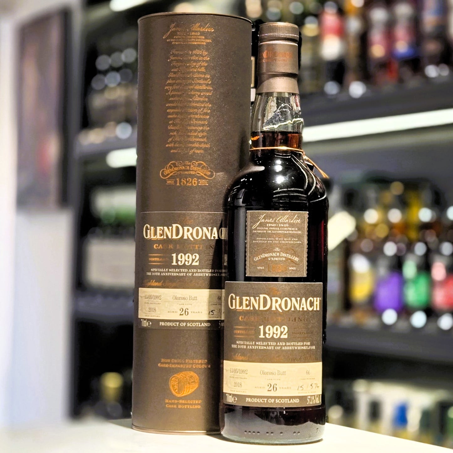 GlenDronach 26 Year Old 1992-2018 Oloroso Butt (Cask #66) Single Malt Scotch Whisky